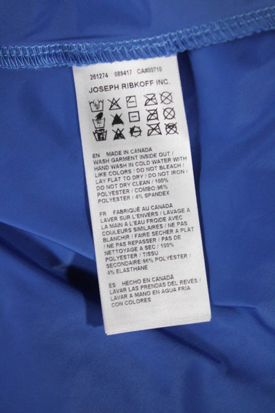 Joseph Ribkoff Women Shift Dress Blue Cowl Neck Sleeveless Midi Size 14