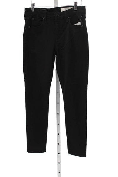 Rag & Bone Women Skinny Black High Rise Cotton Jeans Size 28