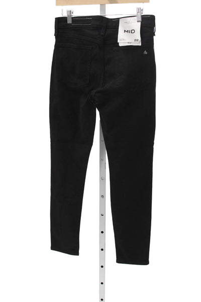 Rag & Bone Women Skinny Black High Rise Cotton Jeans Size 28