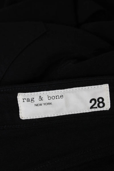 Rag & Bone Women Skinny Black High Rise Cotton Jeans Size 28