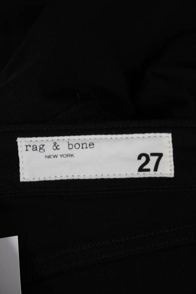 Rag & Bone Women Skinny High Rise Black Jeans Button Size 27