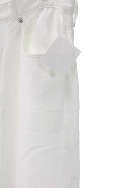Pistola Womens Wide Leg High Rise Jeans White Cotton Size 31