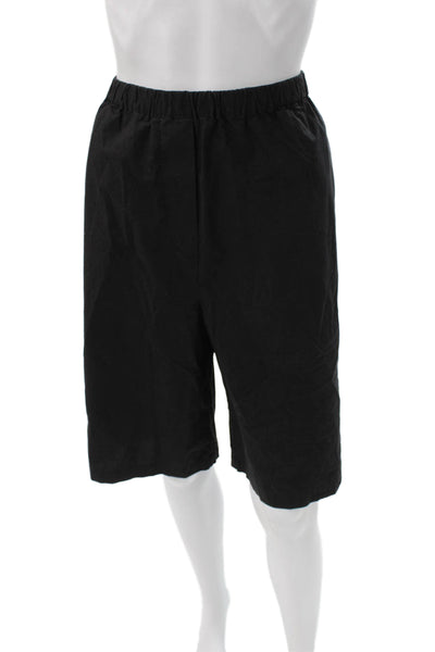 Velvet by Graham & Spencer Women Bermuda Shorts Black Cotton Pull On Size M