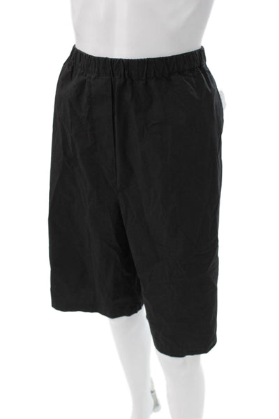 Velvet by Graham & Spencer Women Bermuda Shorts Black Cotton Pull On Size M