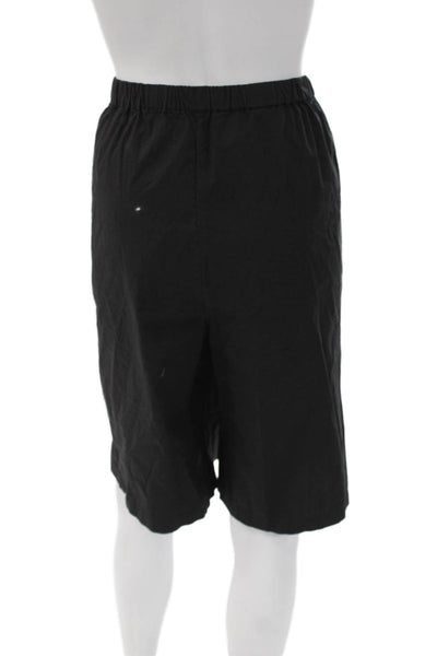 Velvet by Graham & Spencer Women Bermuda Shorts Black Cotton Pull On Size M