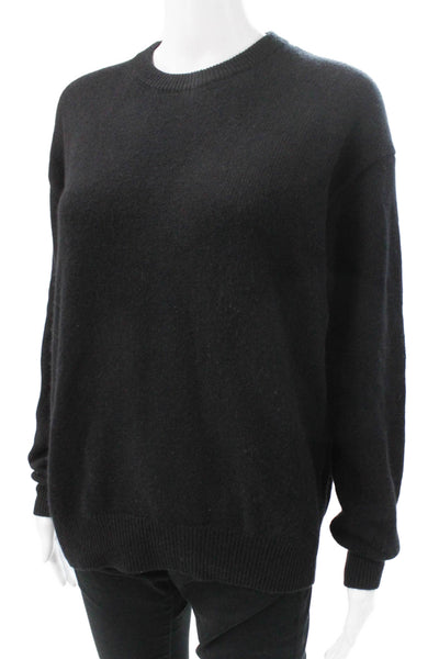Zara Women Black Cashmere Crew Neck Long Sleeve Pullover Sweater Size S