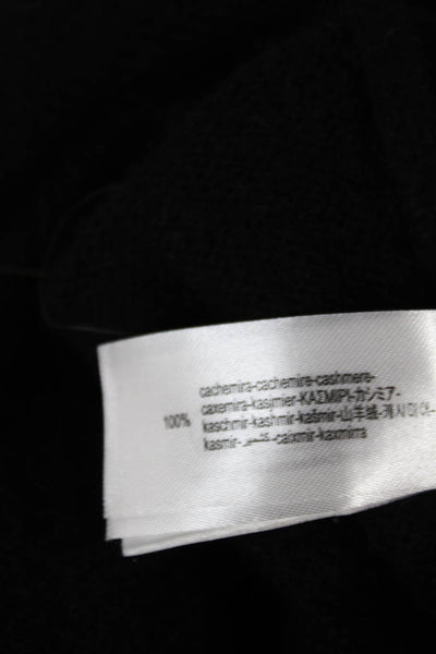 Zara Women Black Cashmere Crew Neck Long Sleeve Pullover Sweater Size S