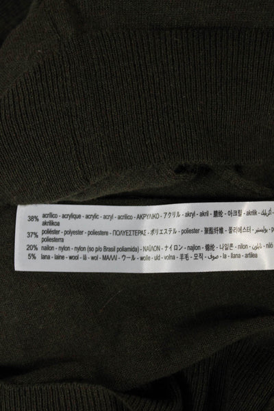 Zara Womens Green V Neck Cardigan Long Sleeve Size S