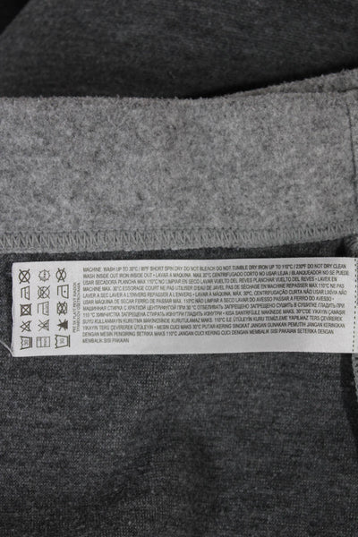 MNG Women Straight Pencil Skirt Long Gray Fleece Pull On Size M