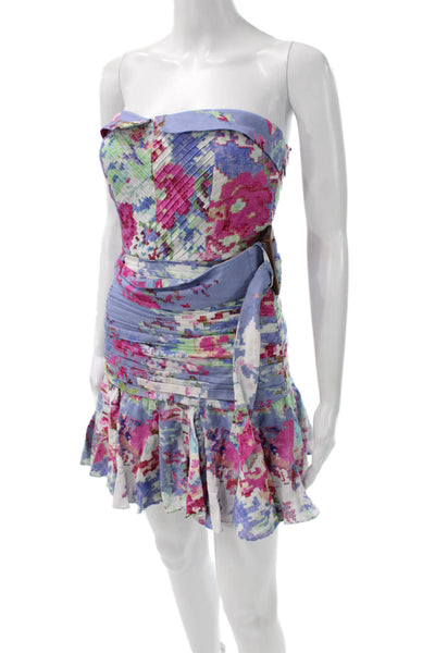 Hemant and Nandita Women Fit & Flare Dress Multicolor Cotton Sweetheart Size XS
