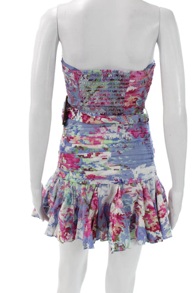 Hemant and Nandita Women Fit & Flare Dress Multicolor Cotton Sweetheart Size XS