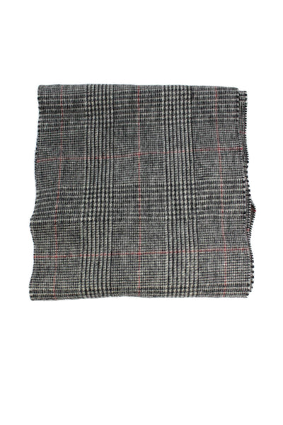 Brooks Brothers Unisex Adults Lambswool Neck Scarf Gray Size 64X11"