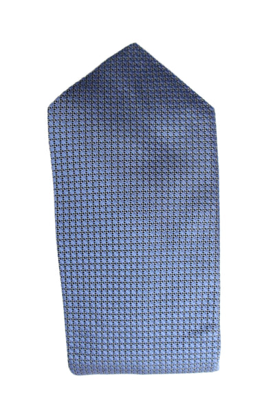 Tom James Mens Silk Abstract Print Neck Tie Blue