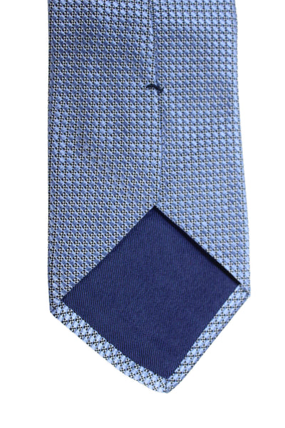 Tom James Mens Silk Abstract Print Neck Tie Blue