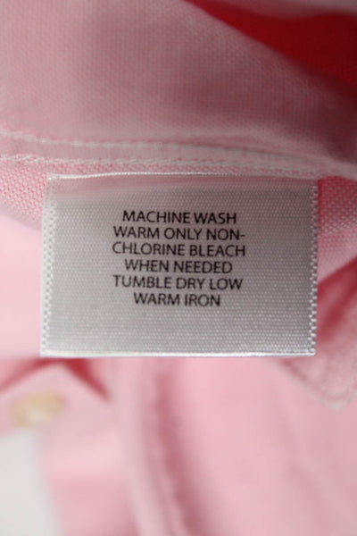 Vineyard Vines Mens Cotton Button Up Shirt Pink Size XL
