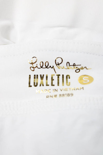 Lilly Pulitzer Womens Athletic Skort White Pull On Meryl Nylon Short Size S