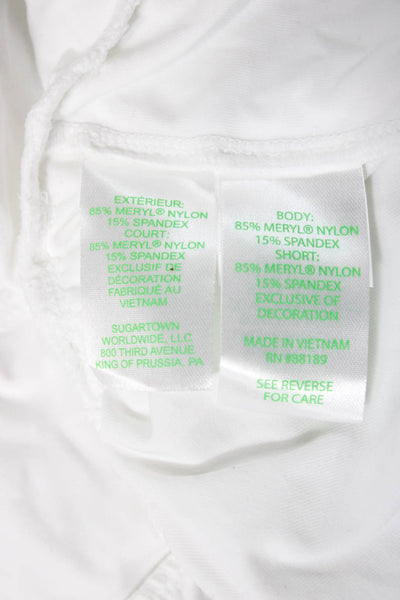 Lilly Pulitzer Womens Athletic Skort White Pull On Meryl Nylon Short Size S