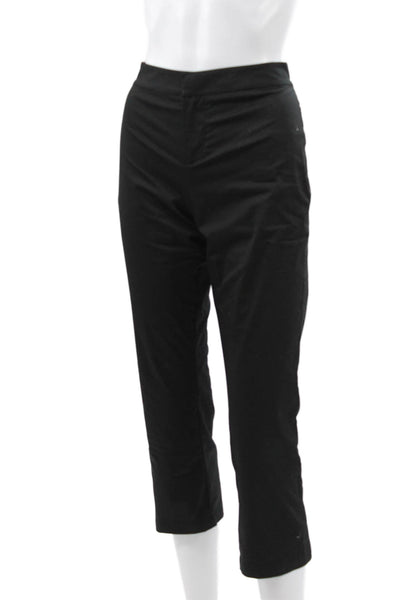 KHY Womens Capri Pants Black Cotton Blend Zip Size 0