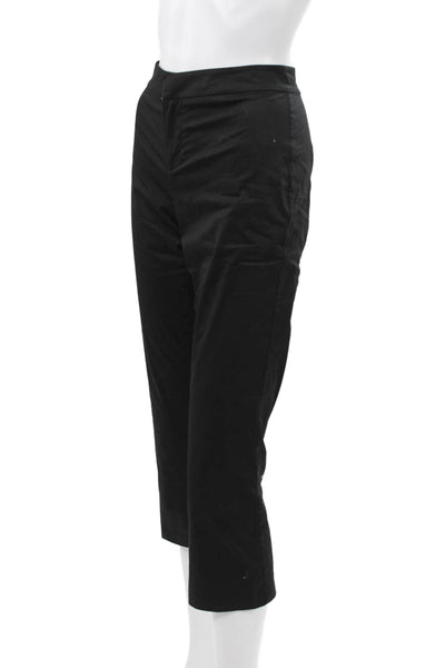 KHY Womens Capri Pants Black Cotton Blend Zip Size 0