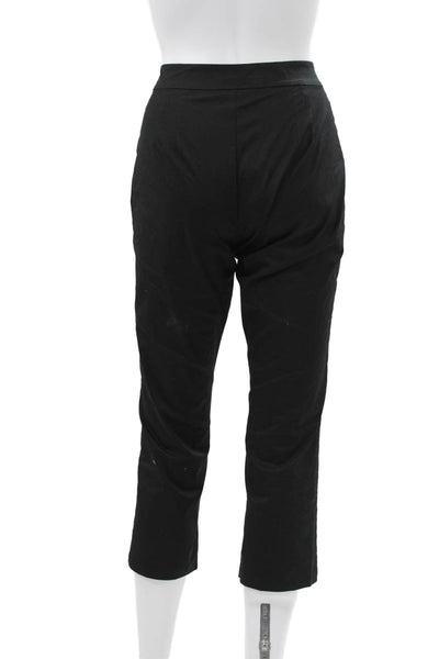 KHY Womens Capri Pants Black Cotton Blend Zip Size 0