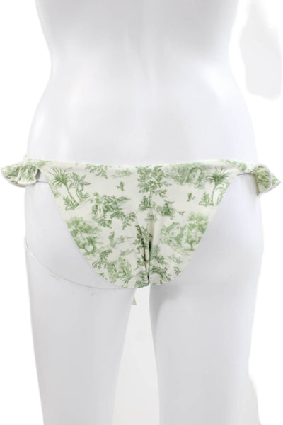 Blackbough Womens Two-Piece Floral Bikini Green Recycled Nylon Size S