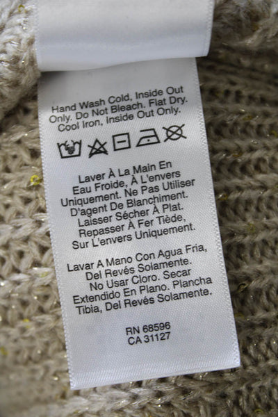 Donna Karan Womens Cowl Neck Acrylic Vest Beige Size XS