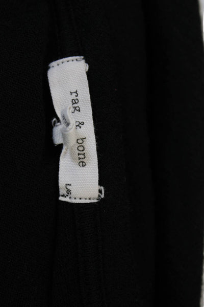 Rag & Bone Womens Black Rayon Pullover Long Sleeve Round Neck Size L