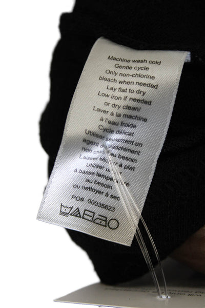 Rag & Bone Womens Black Rayon Pullover Long Sleeve Round Neck Size L