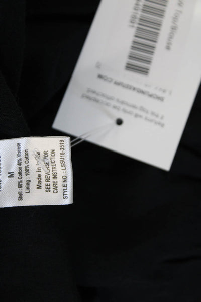 Love Sam Women Camisole Black Cotton V-Neck Sleeveless Size M