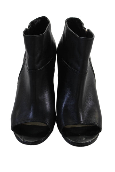 Cole Haan Grand.OS Womens Leather Open Toe Ankle Boots Black Size 8.5 B