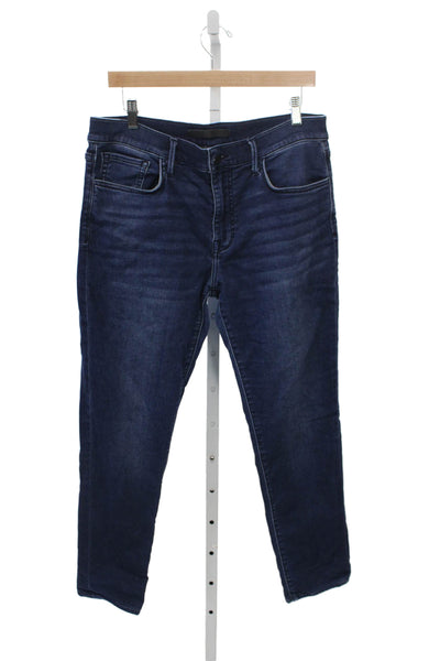 Joes Mens Straight Jeans Blue Button Cotton Size 33