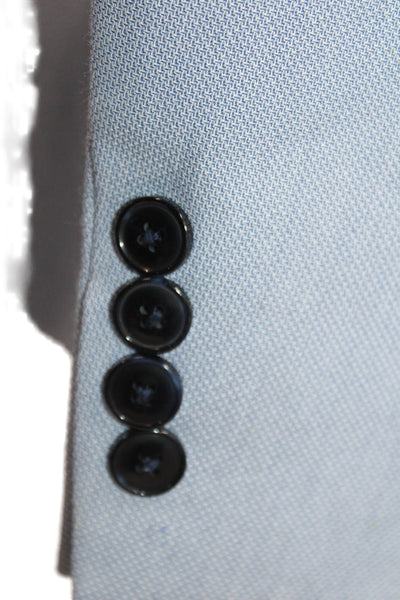 Zara Man Mens Blue Polyester Blazer Button Closure Size 38