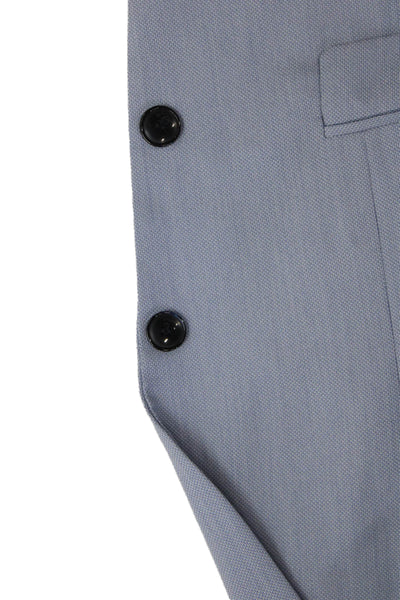 Zara Man Mens Blue Polyester Blazer Button Closure Size 38