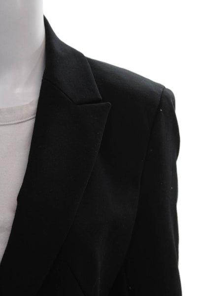 Escada Women Black Viscose Blazer Long Sleeve Buttoned Size 40