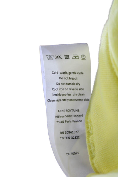 Anne Fontaine Women Tapered High Waist Yellow Cotton Jeans Size 44