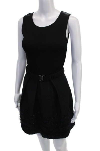 Lil Pour Lautre Women Fit & Flare Black Dress Knee Length Size 36
