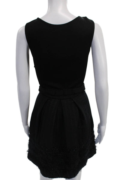 Lil Pour Lautre Women Fit & Flare Black Dress Knee Length Size 36