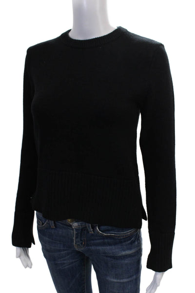 Zara Women Black Crew Neck Pullover Sweater Long Sleeve Size S