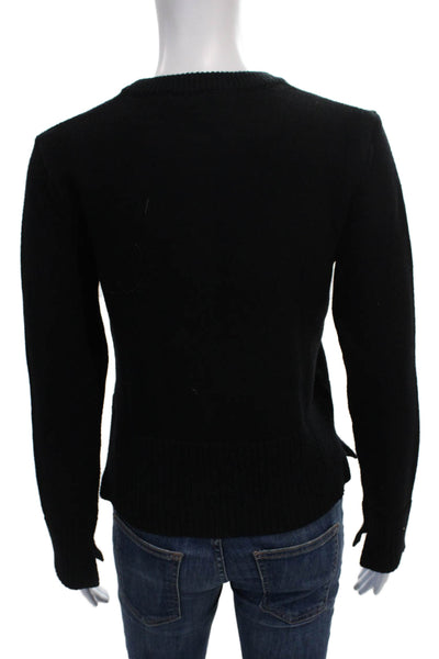 Zara Women Black Crew Neck Pullover Sweater Long Sleeve Size S