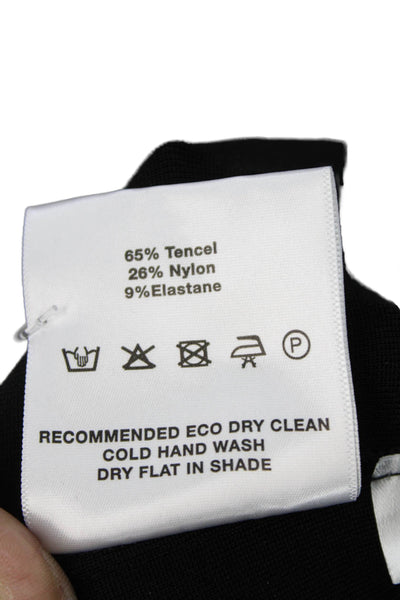 Esse Women Basic Long Sleeve Crew Neck Black T-Shirt Size 6