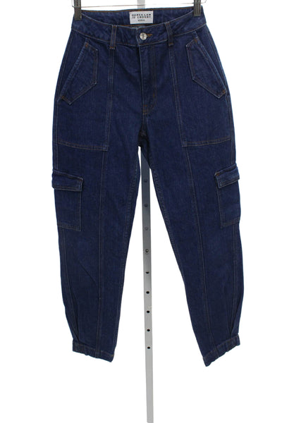 Derek Lam 10 Crosby Women Tapered Jeans Blue High Rise Cotton Size 23