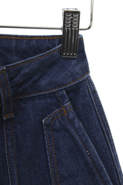 Derek Lam 10 Crosby Women Tapered Jeans Blue High Rise Cotton Size 23