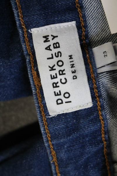Derek Lam 10 Crosby Women Tapered Jeans Blue High Rise Cotton Size 23