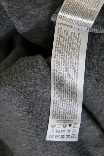 MNG Womens Pullover Sweatshirt Gray Cotton Mock Neck Long Sleeve Size M