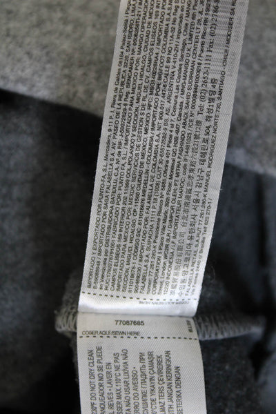 MNG Womens Pullover Sweatshirt Gray Cotton Mock Neck Long Sleeve Size M