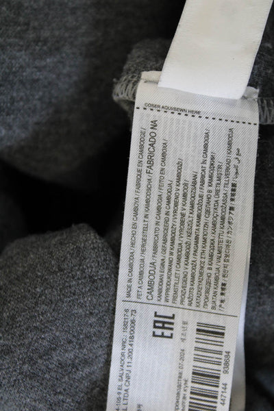 MNG Womens Pullover Sweatshirt Gray Cotton Mock Neck Long Sleeve Size M
