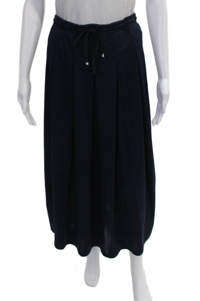 The Upside Women Pleated Striped Polyester Long Skirt Blue Size XS