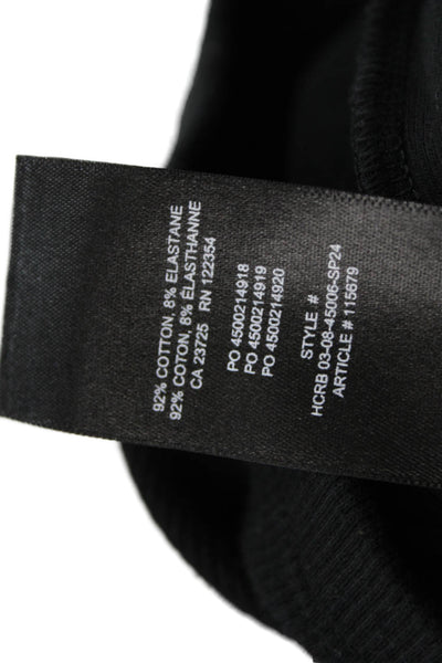 TNA Women Sweater Dress Black Cotton Long Sleeve Crew Neck Size L
