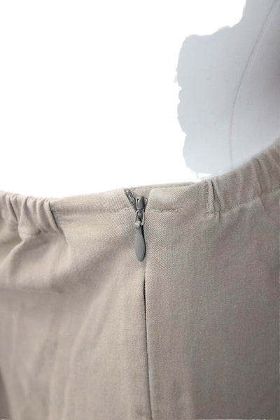 Eileen Fisher Women Capri Pants Beige Cotton Pull On Size M