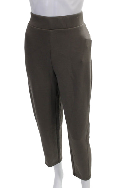 Spanx Women Ankle Pants Green Pull On Tencel Blend Size M